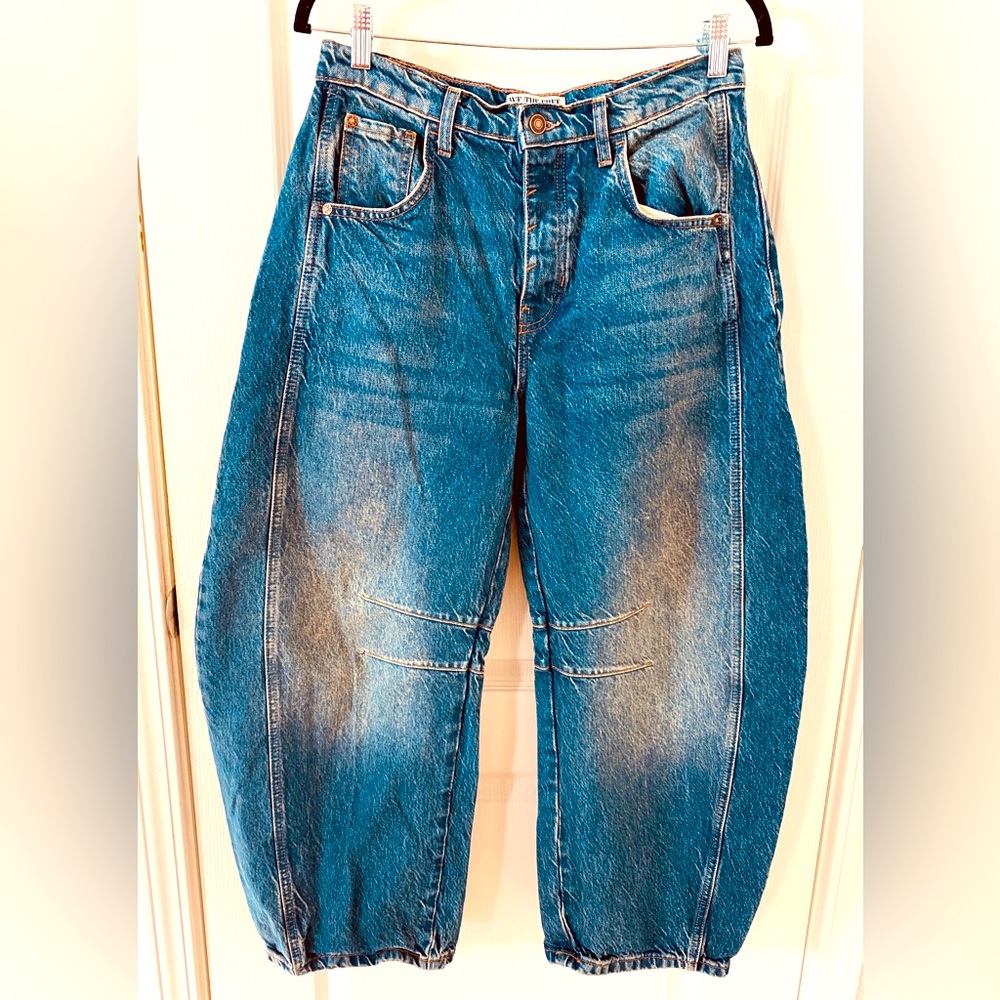 FREE PEOPLE - We The Free Good Luck Mid-Rise Barrel Jeans
